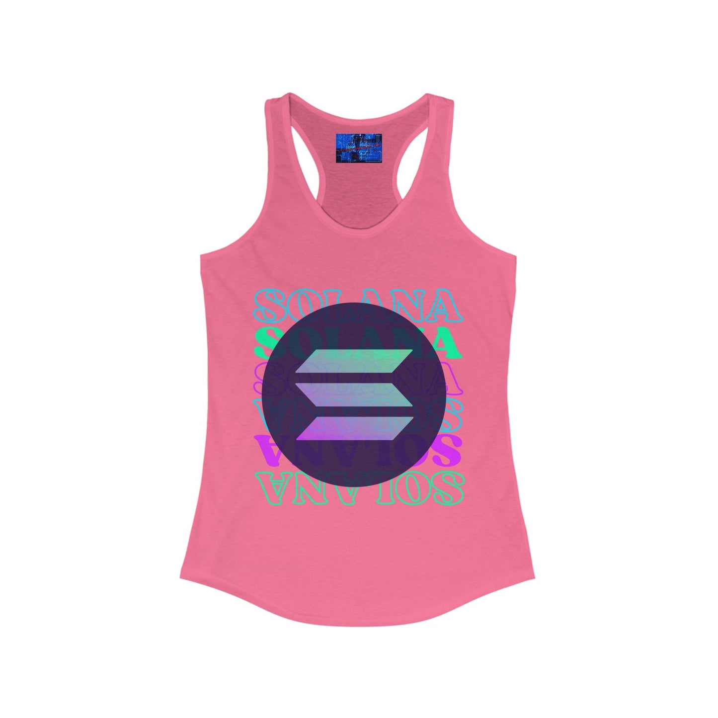 Solana Solana Solana (SOL) Women's Racerback Tank Top by cypherpunkgear – cypherpunkgear.com | Cypherpunk Merch