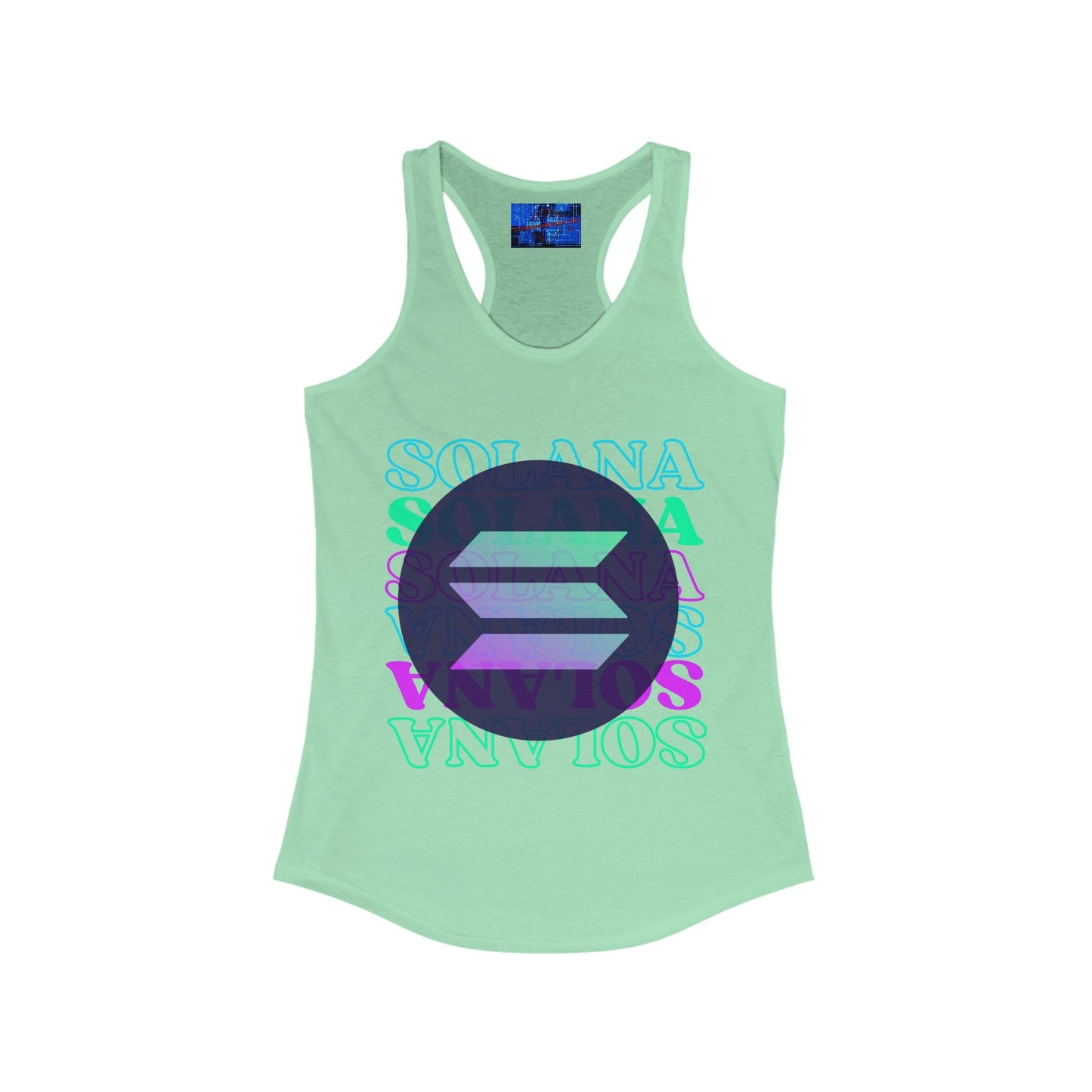 Solana Solana Solana (SOL) Women's Racerback Tank Top by cypherpunkgear – cypherpunkgear.com | Cypherpunk Merch