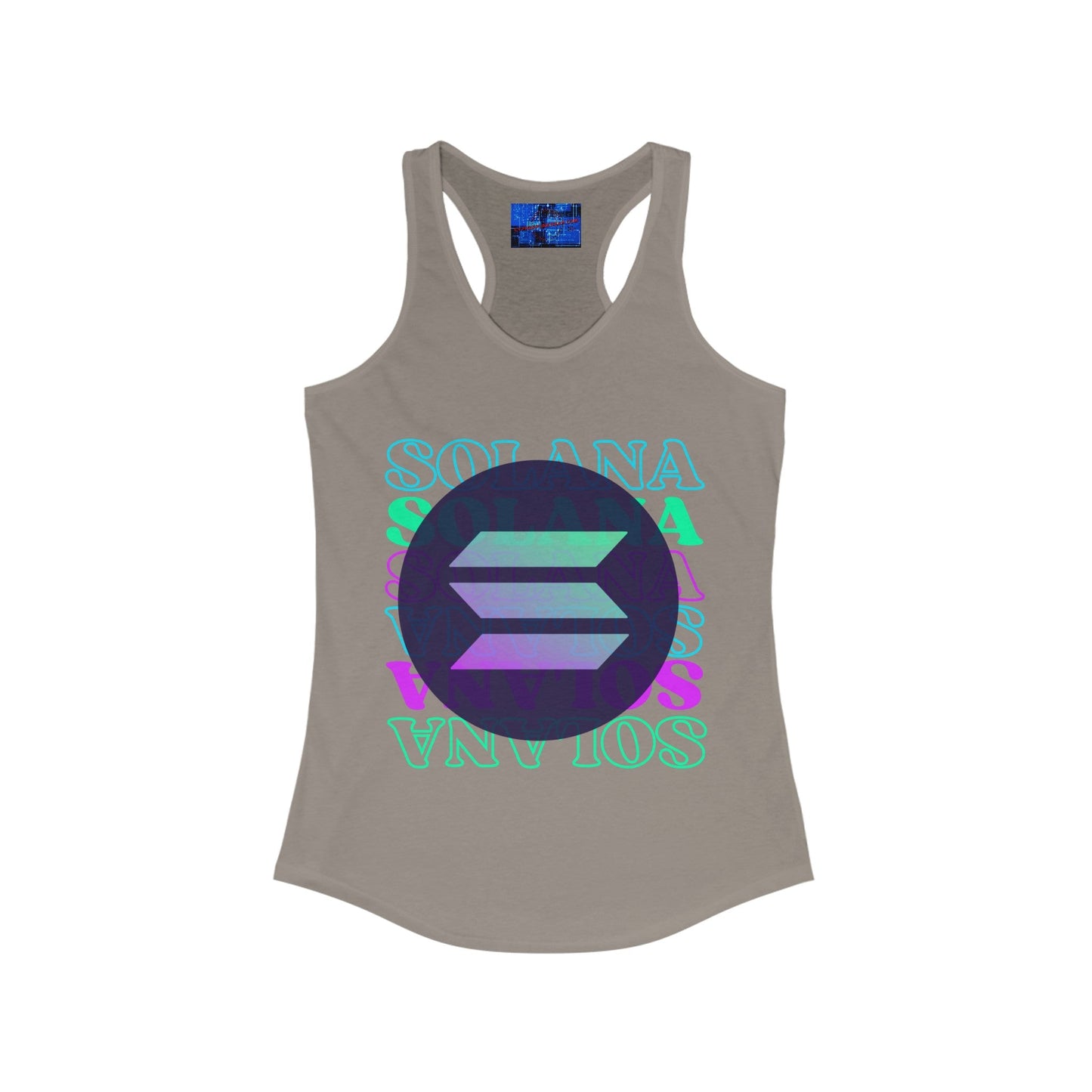 Solana Solana Solana (SOL) Women's Racerback Tank Top by cypherpunkgear – cypherpunkgear.com | Cypherpunk Merch