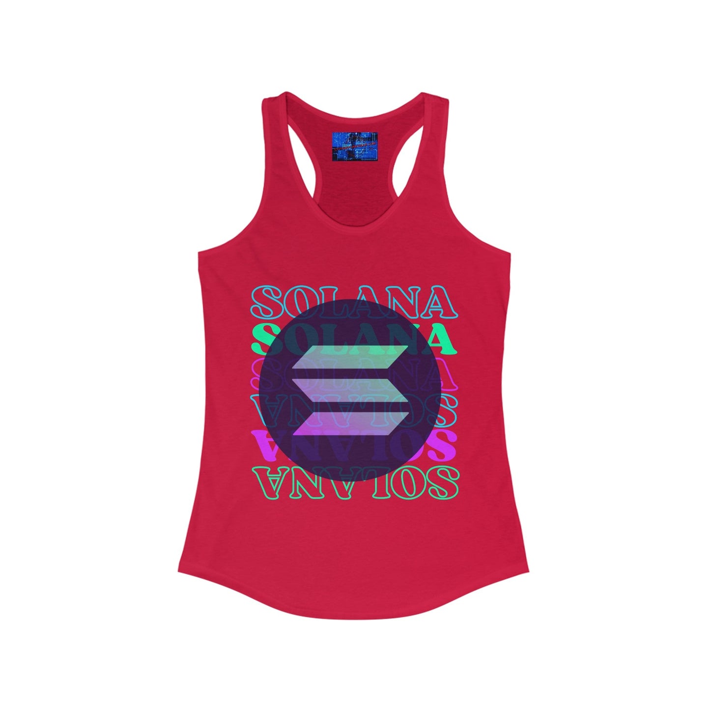 Solana Solana Solana (SOL) Women's Racerback Tank Top by cypherpunkgear – cypherpunkgear.com | Cypherpunk Merch