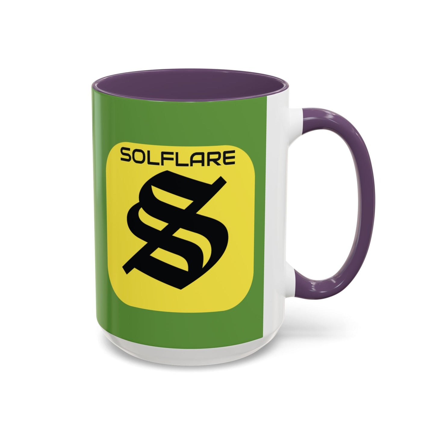 SolflareLogo Green Accent Mug by cypherpunkgear.com – cypherpunkgear.com | Cypherpunk Merch