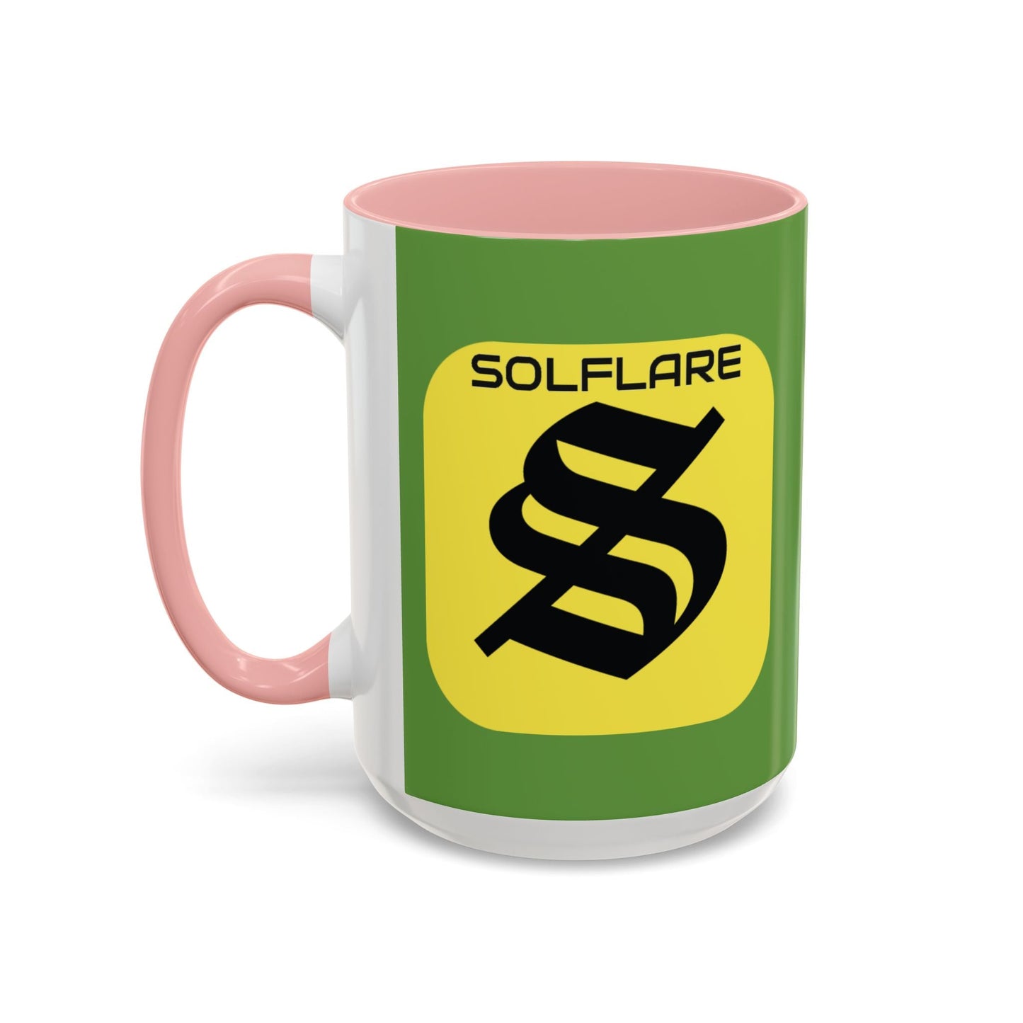 SolflareLogo Green Accent Mug by cypherpunkgear.com – cypherpunkgear.com | Cypherpunk Merch
