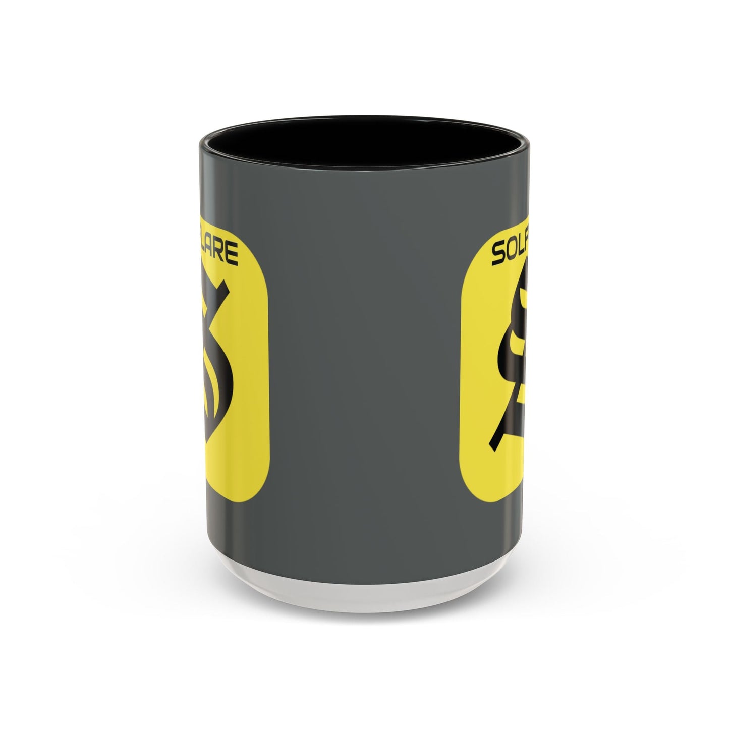 SolflareLogo Grey Accent Mug by cypherpunkgear.com – cypherpunkgear.com | Cypherpunk Merch