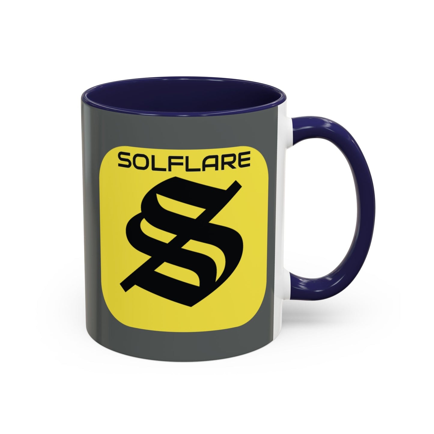 SolflareLogo Grey Accent Mug by cypherpunkgear.com – cypherpunkgear.com | Cypherpunk Merch