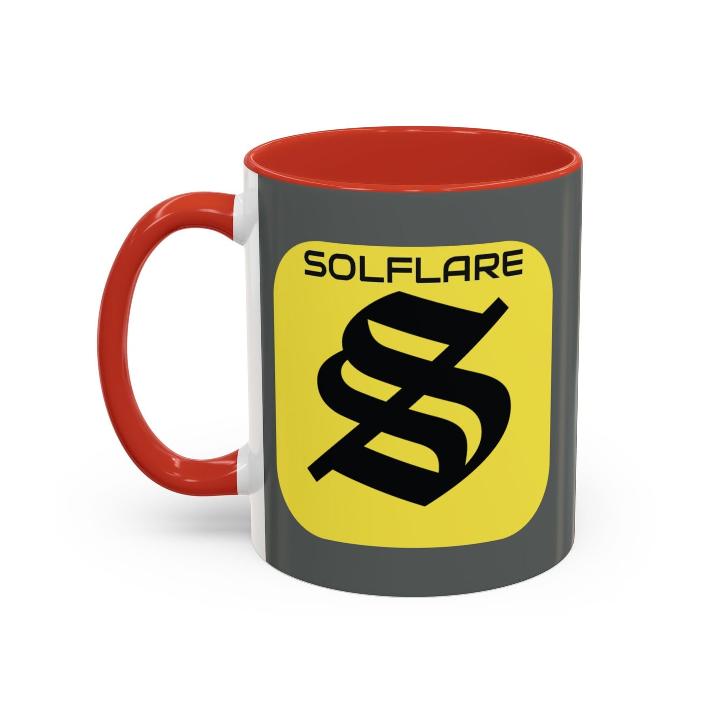 SolflareLogo Grey Accent Mug by cypherpunkgear.com – cypherpunkgear.com | Cypherpunk Merch