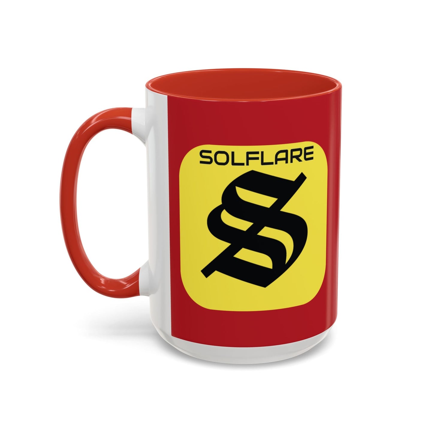 SolflareLogo Red Accent Mug by cypherpunkgear.com – cypherpunkgear.com | Cypherpunk Merch