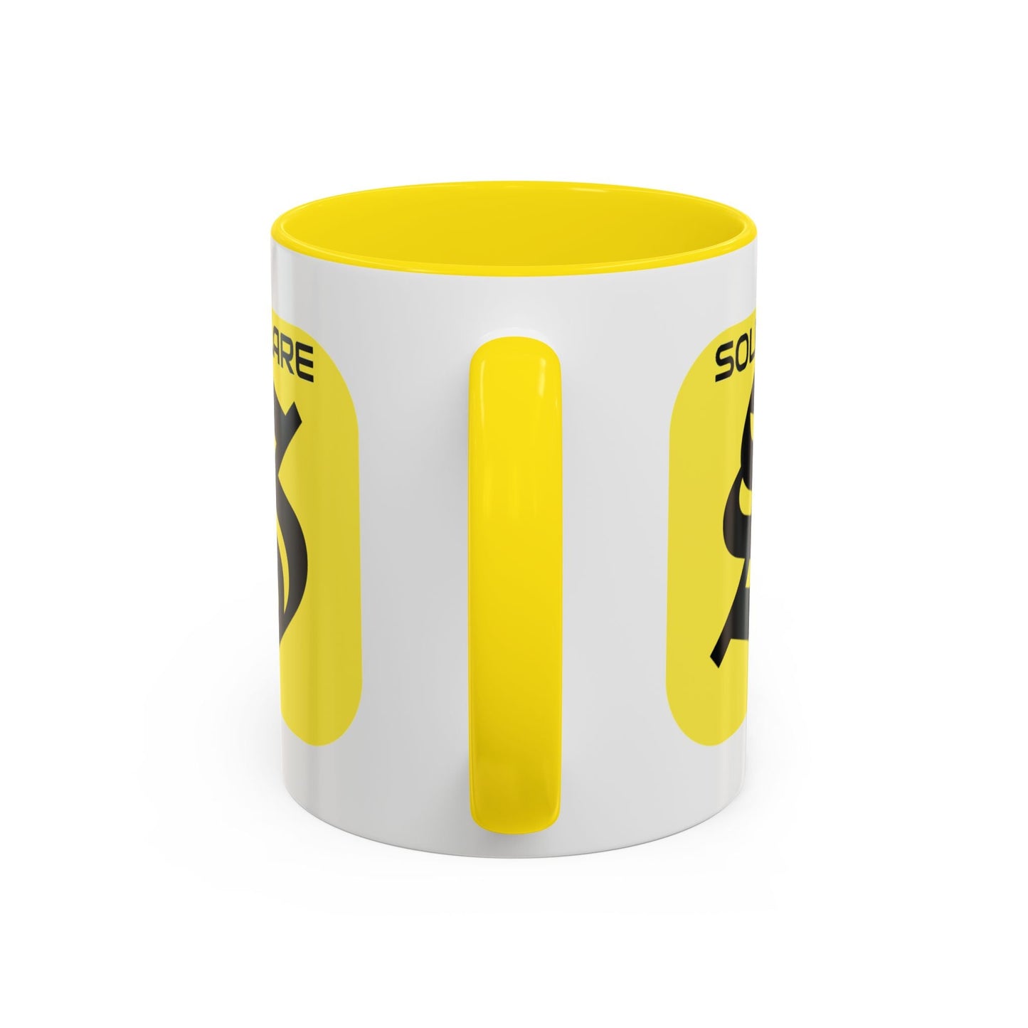 SolflareLogo White Accent Mug by cypherpunkgear.com – cypherpunkgear.com | Cypherpunk Merch