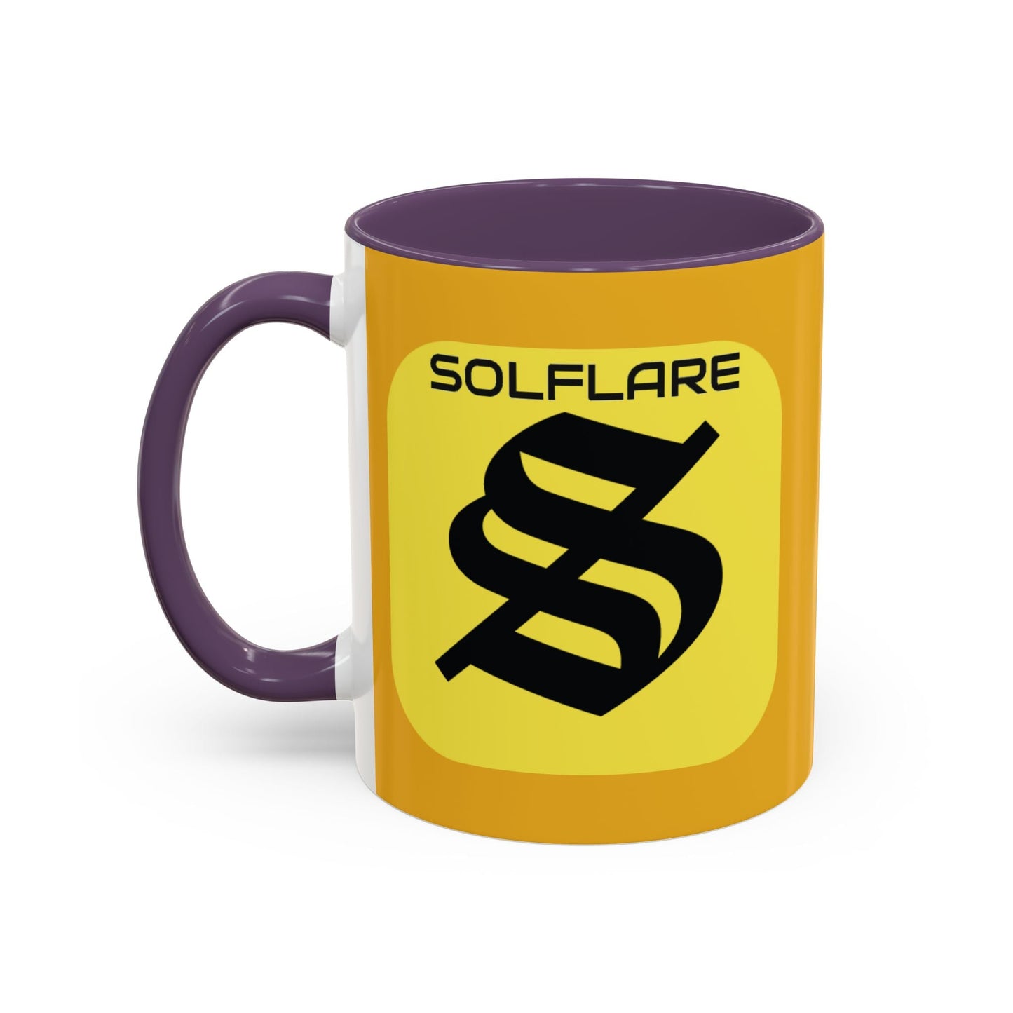 SolflareLogo Yellow Accent Mug by cypherpunkgear.com – cypherpunkgear.com | Cypherpunk Merch