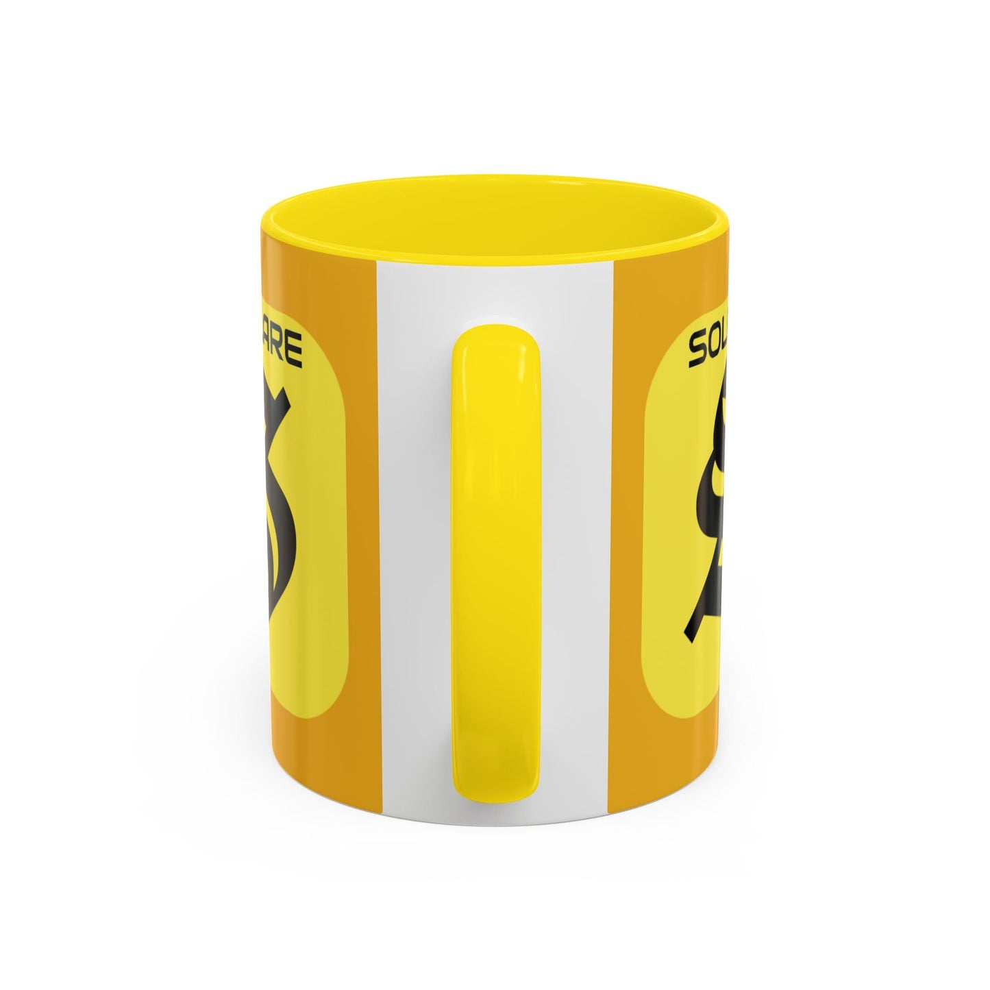 SolflareLogo Yellow Accent Mug by cypherpunkgear.com – cypherpunkgear.com | Cypherpunk Merch