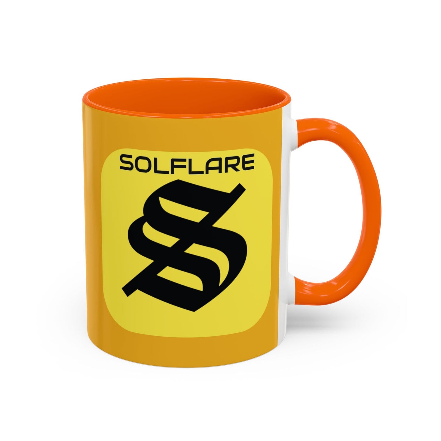 SolflareLogo Yellow Accent Mug by cypherpunkgear.com – cypherpunkgear.com | Cypherpunk Merch
