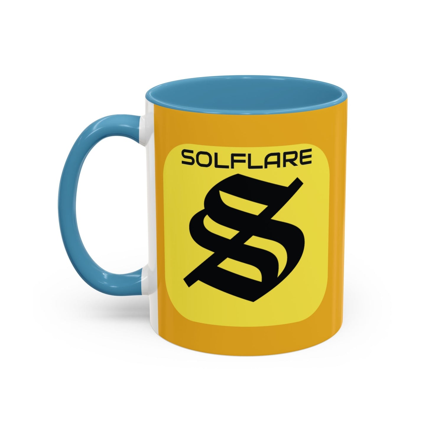 SolflareLogo Yellow Accent Mug by cypherpunkgear.com – cypherpunkgear.com | Cypherpunk Merch