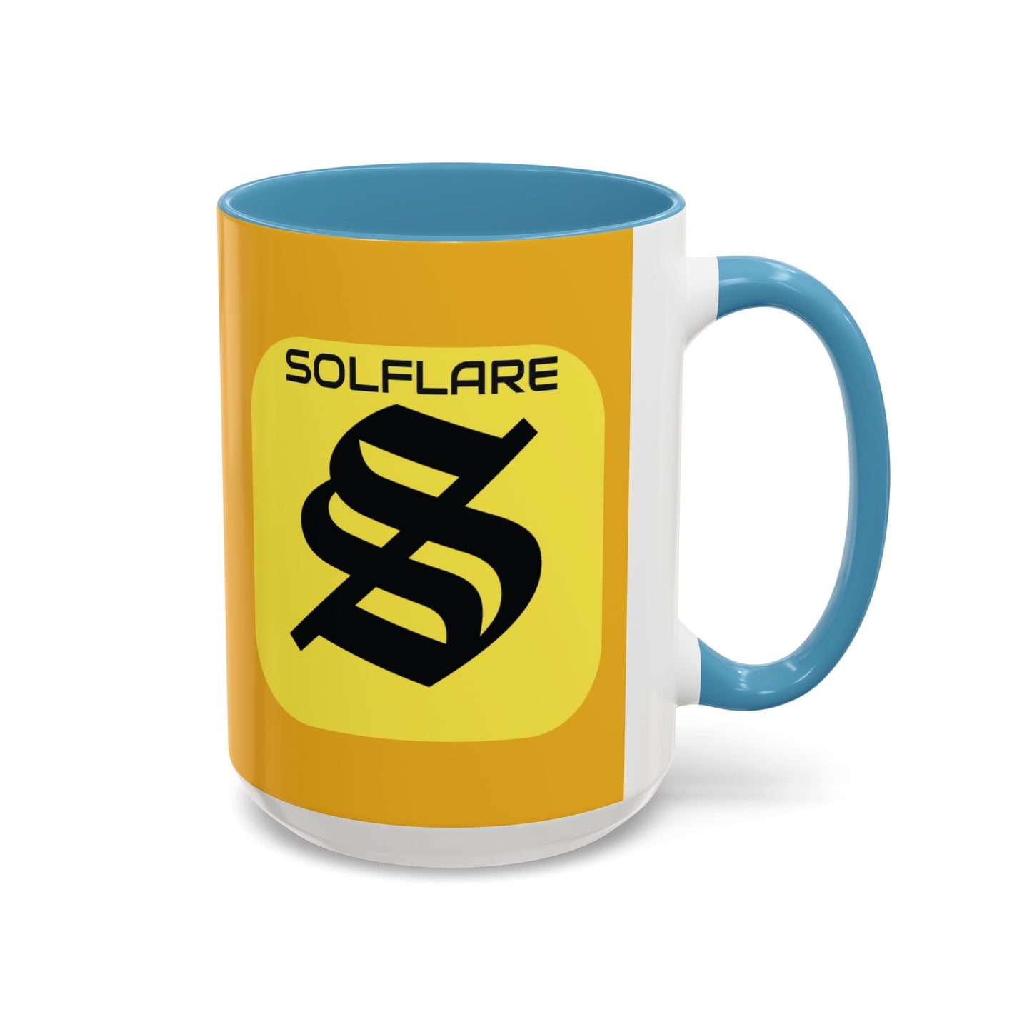 SolflareLogo Yellow Accent Mug by cypherpunkgear.com – cypherpunkgear.com | Cypherpunk Merch