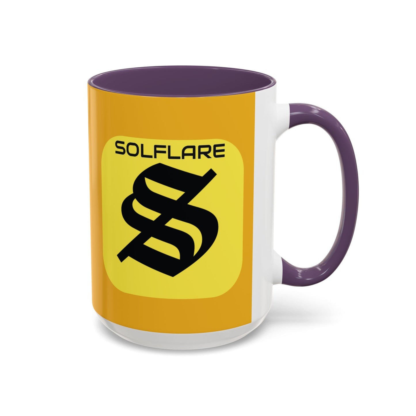 SolflareLogo Yellow Accent Mug by cypherpunkgear.com – cypherpunkgear.com | Cypherpunk Merch