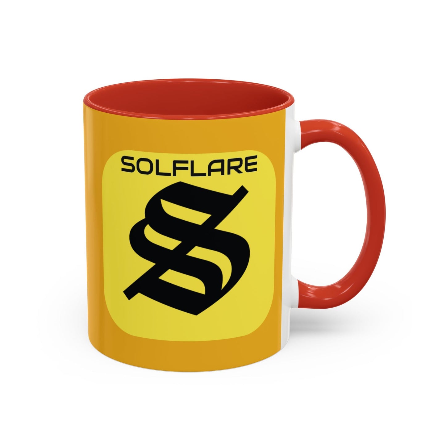 SolflareLogo Yellow Accent Mug by cypherpunkgear.com – cypherpunkgear.com | Cypherpunk Merch