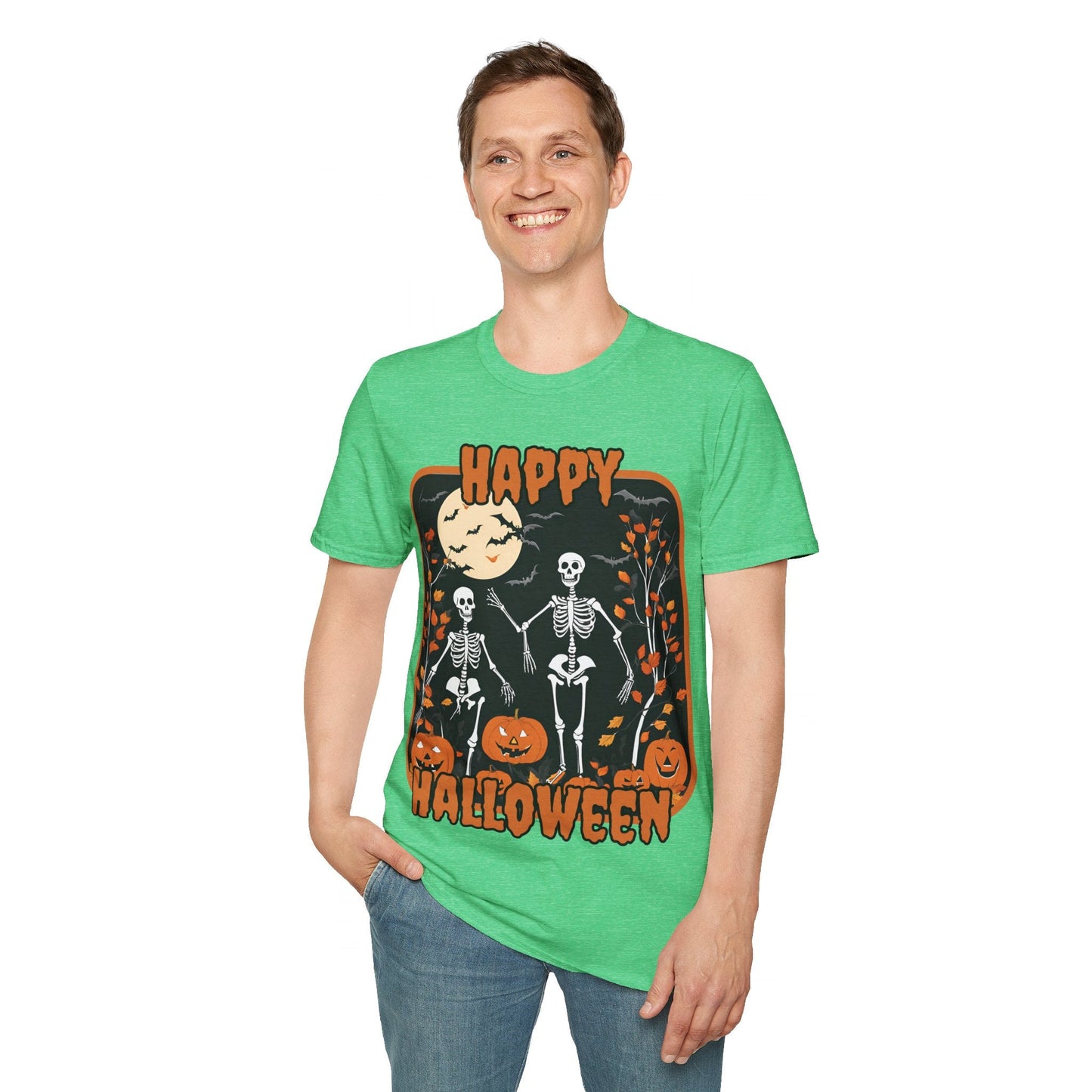 Spooktacular Skeletons of Halloween DKcolors Unisex T-shirt by cypherpunkgear – cypherpunkgear.com | Cypherpunk Merch