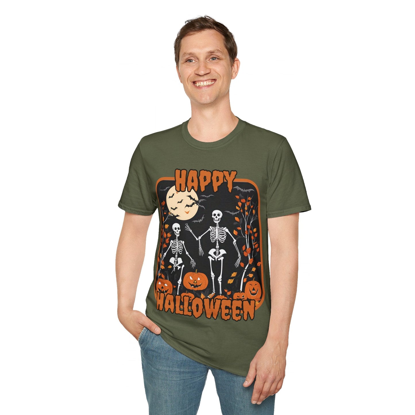 Spooktacular Skeletons of Halloween DKcolors Unisex T-shirt by cypherpunkgear – cypherpunkgear.com | Cypherpunk Merch