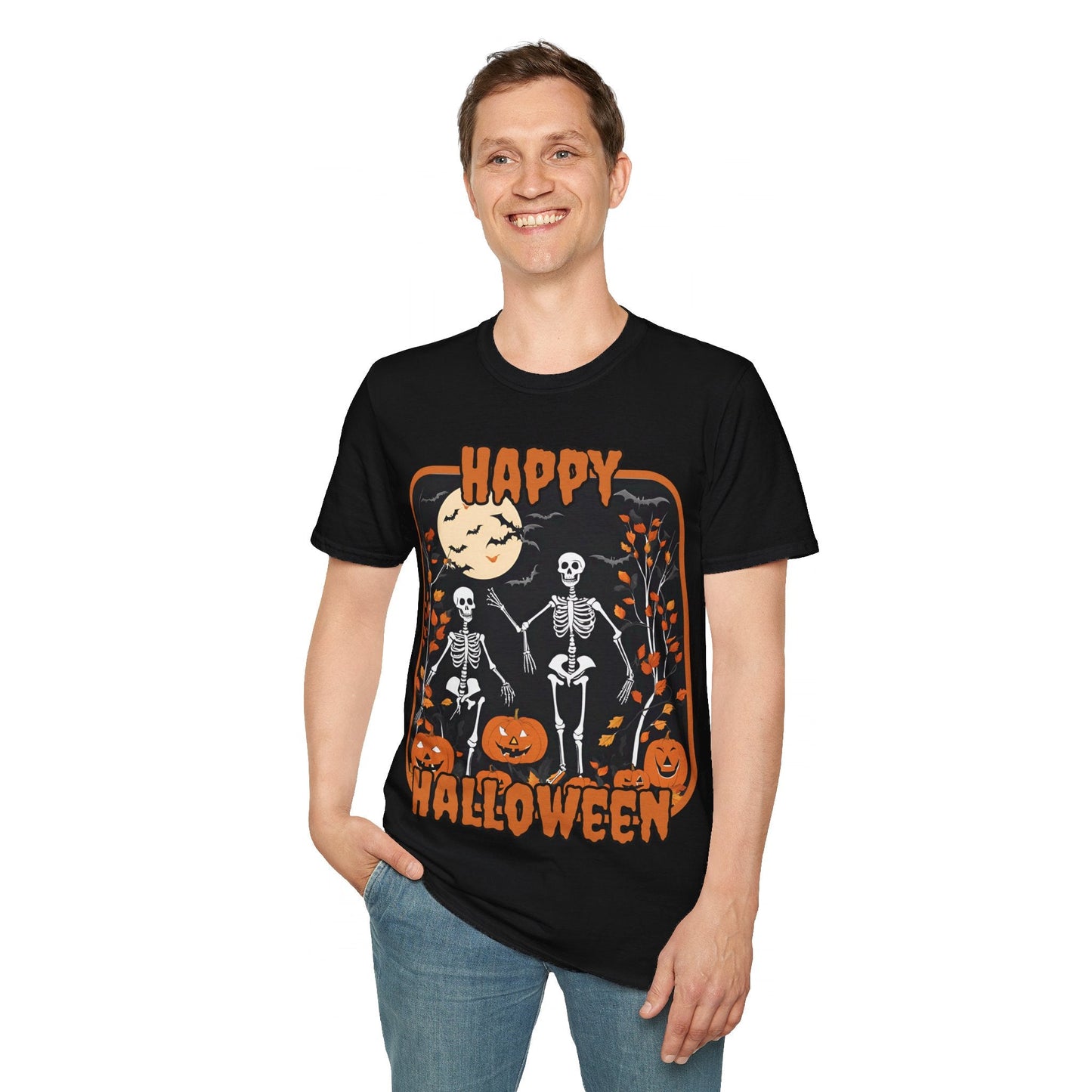 Spooktacular Skeletons of Halloween DKcolors Unisex T-shirt by cypherpunkgear – cypherpunkgear.com | Cypherpunk Merch