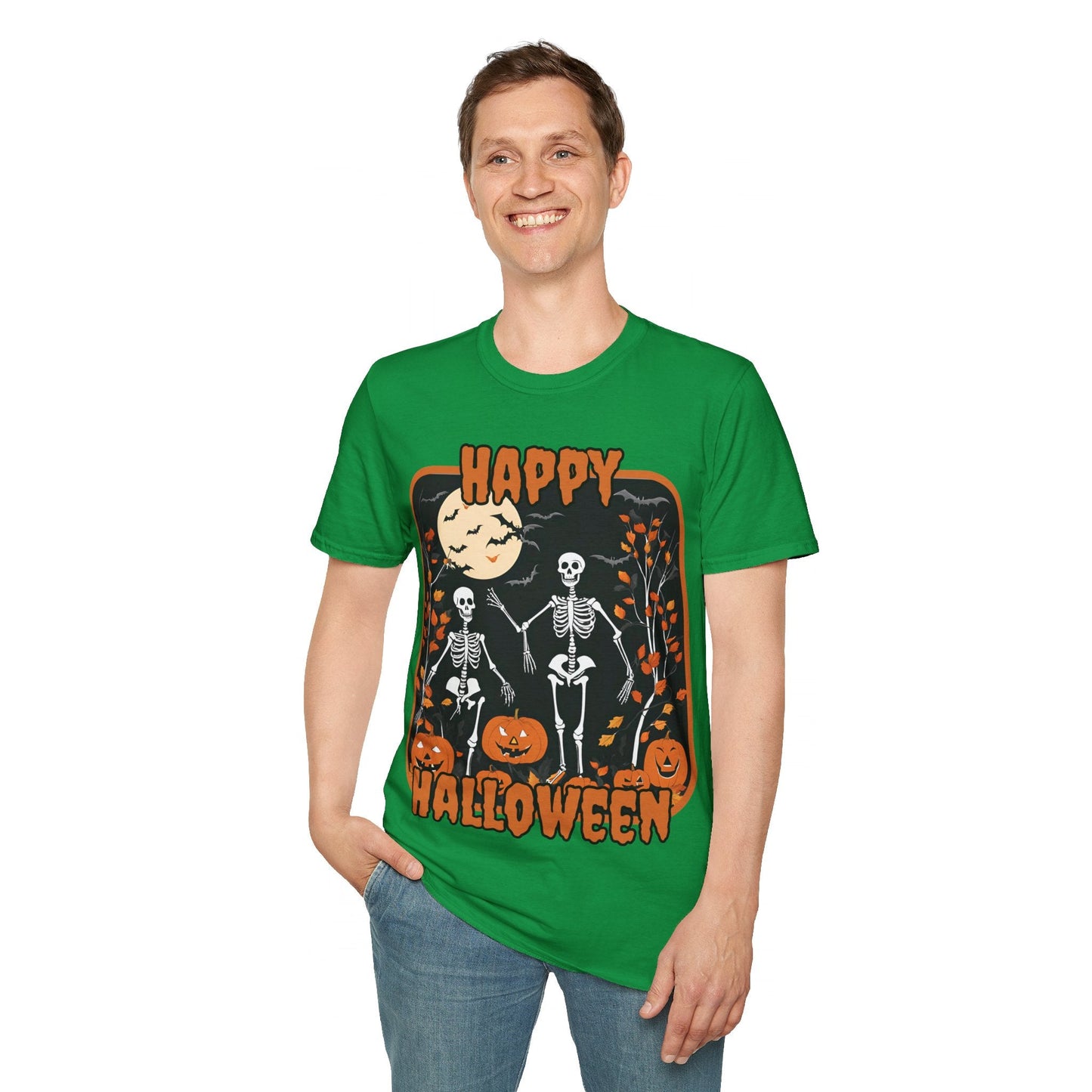 Spooktacular Skeletons of Halloween DKcolors Unisex T-shirt by cypherpunkgear – cypherpunkgear.com | Cypherpunk Merch
