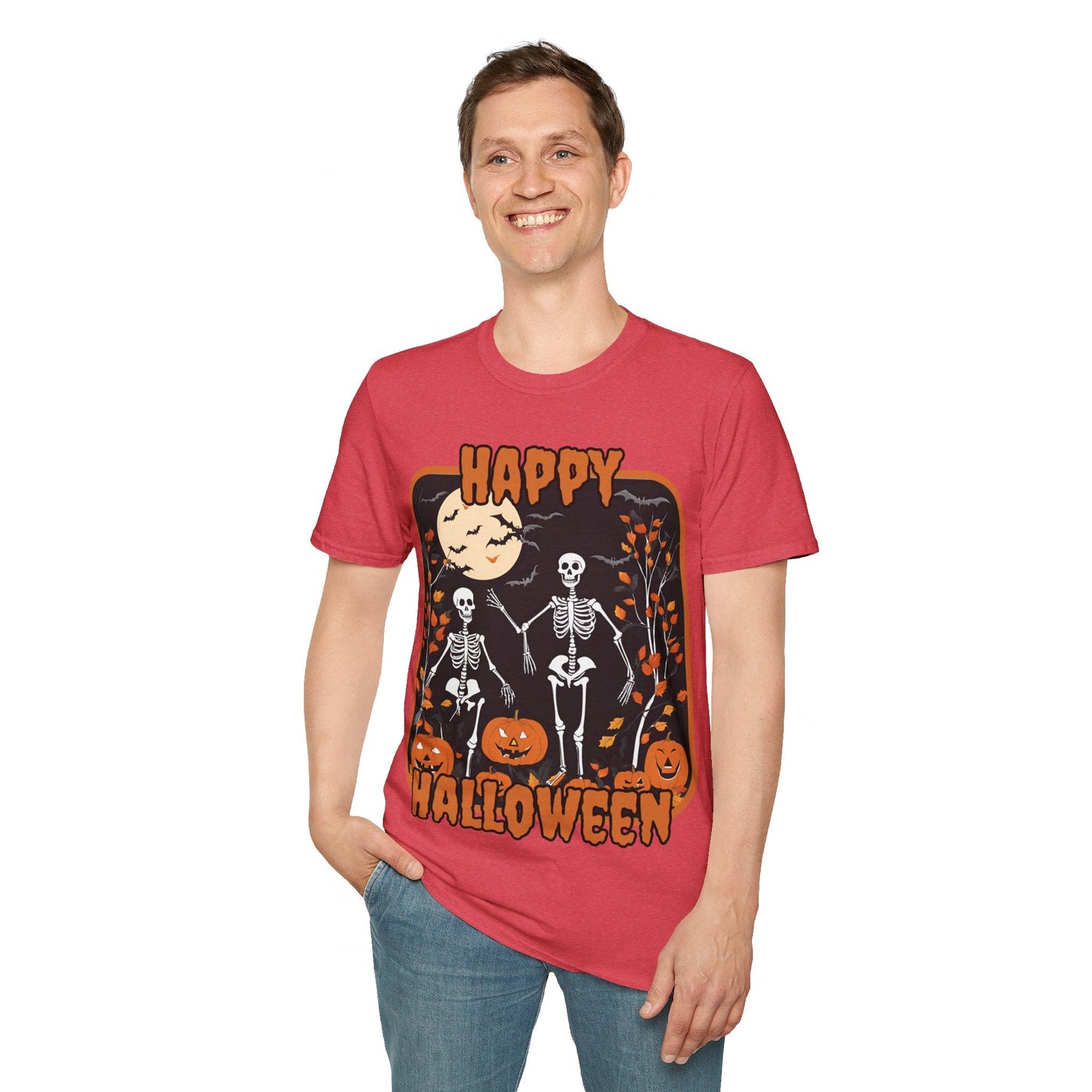Spooktacular Skeletons of Halloween LTcolors Unisex T-shirt by cypherpunkgear – cypherpunkgear.com | Cypherpunk Merch