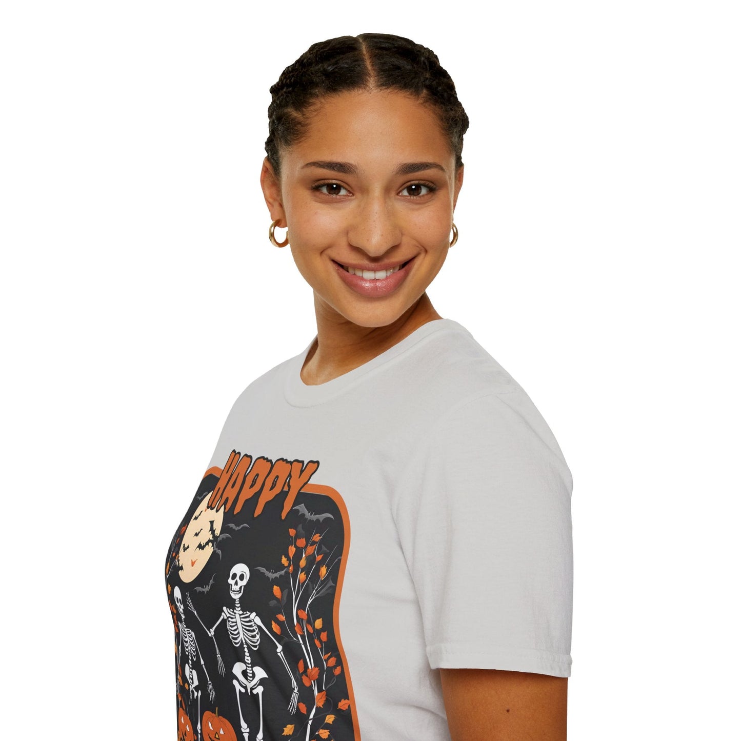 Spooktacular Skeletons of Halloween LTcolors Unisex T-shirt by cypherpunkgear – cypherpunkgear.com | Cypherpunk Merch