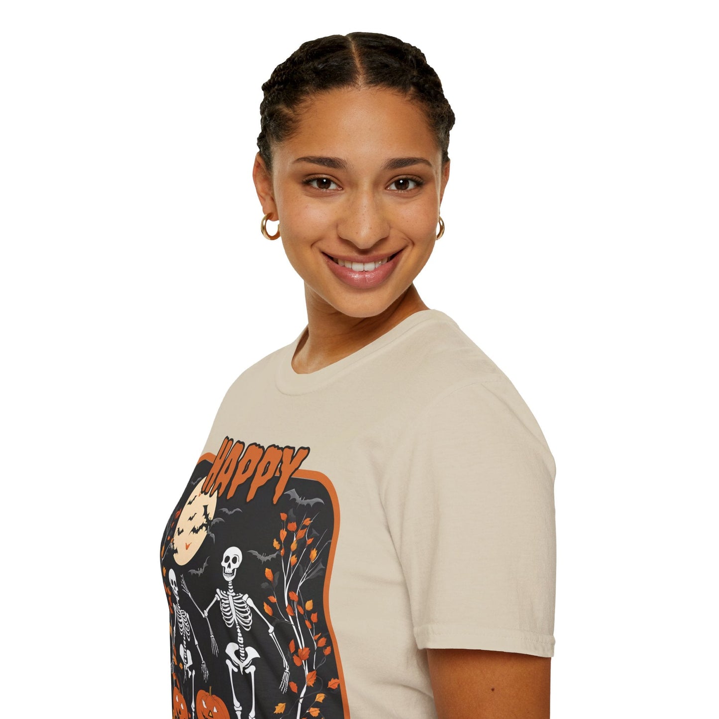 Spooktacular Skeletons of Halloween LTcolors Unisex T-shirt by cypherpunkgear – cypherpunkgear.com | Cypherpunk Merch