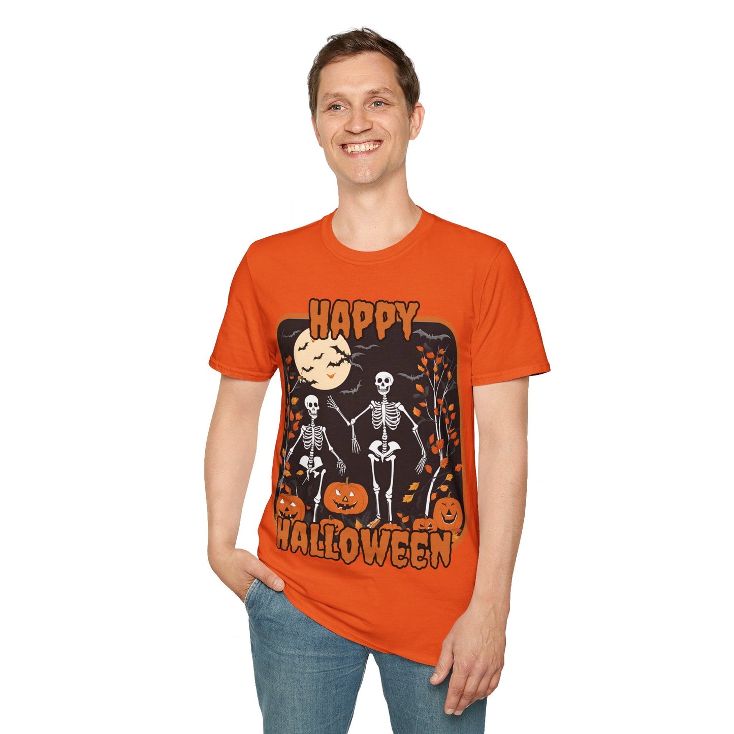 Spooktacular Skeletons of Halloween LTcolors Unisex T-shirt by cypherpunkgear – cypherpunkgear.com | Cypherpunk Merch