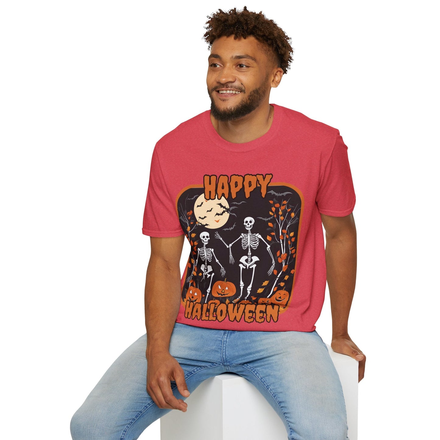 Spooktacular Skeletons of Halloween LTcolors Unisex T-shirt by cypherpunkgear – cypherpunkgear.com | Cypherpunk Merch