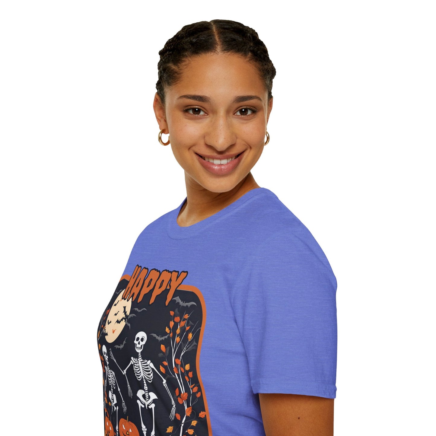 Spooktacular Skeletons of Halloween LTcolors Unisex T-shirt by cypherpunkgear – cypherpunkgear.com | Cypherpunk Merch