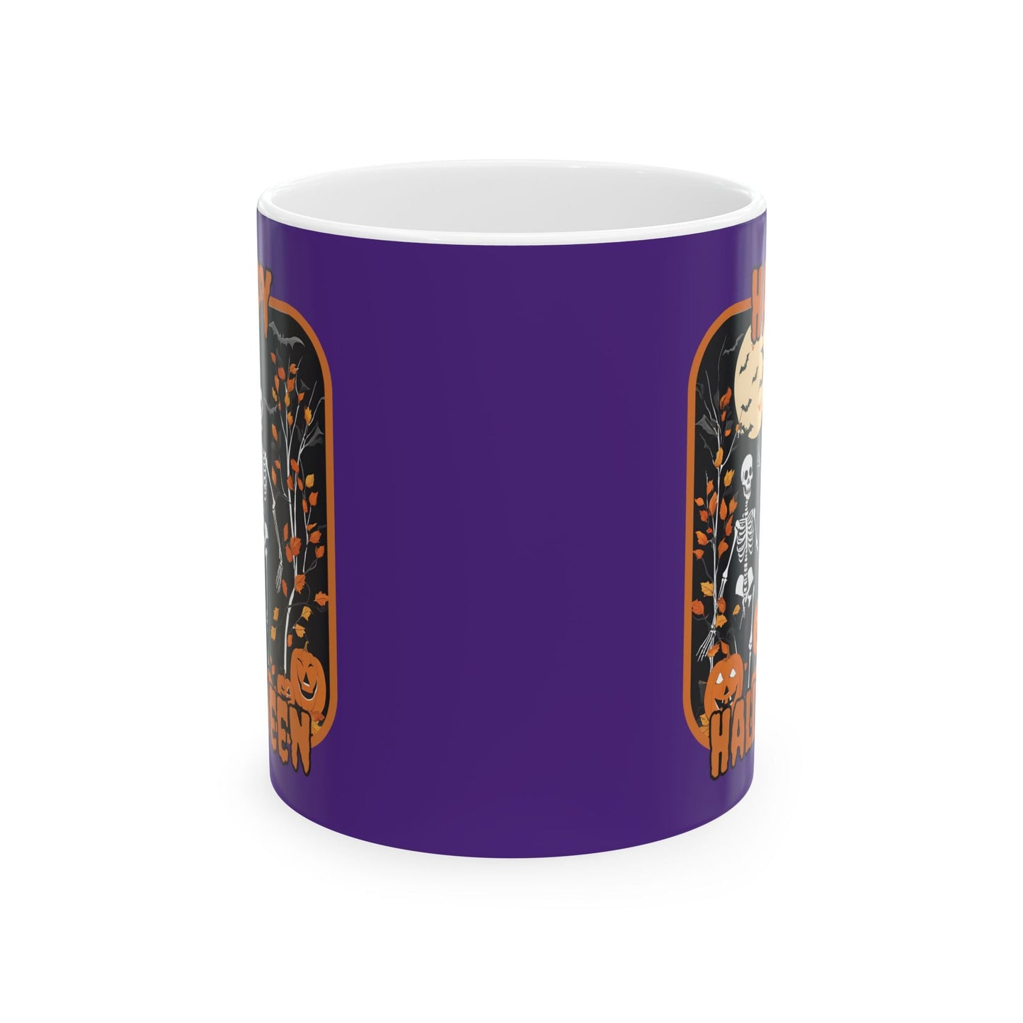 Spooktacular Skeletons of Halloween Purple Mug by cypherpunkgear – cypherpunkgear.com | Cypherpunk Merch