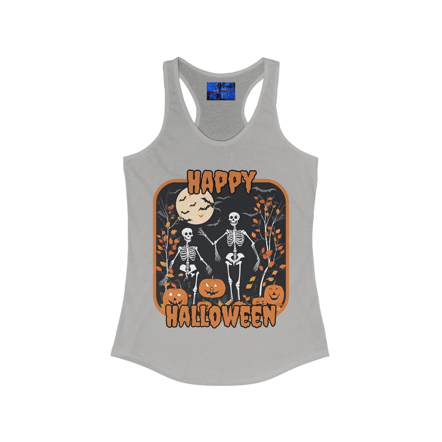 Spooktacular Skeletons of Halloween Women's Racerback Tank Top by cypherpunkgear – cypherpunkgear.com | Cypherpunk Merch