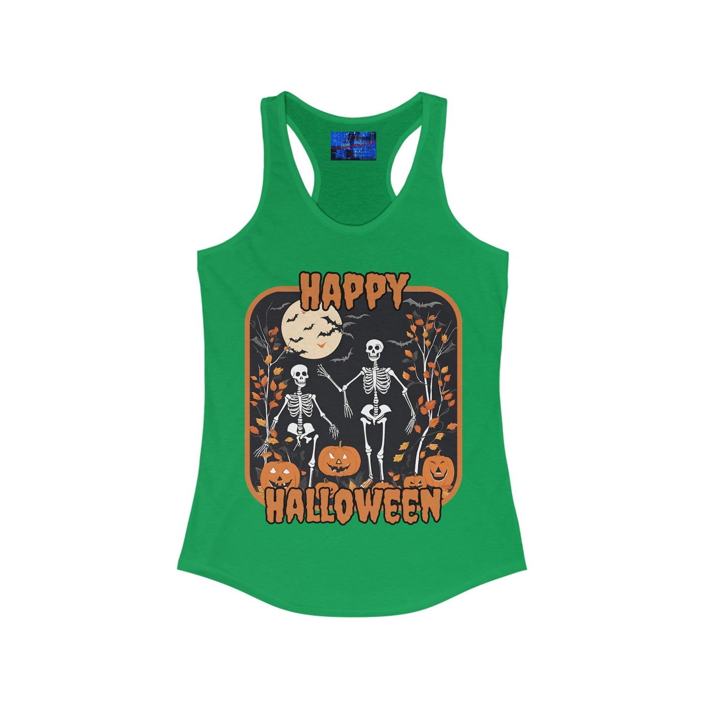 Spooktacular Skeletons of Halloween Women's Racerback Tank Top by cypherpunkgear – cypherpunkgear.com | Cypherpunk Merch