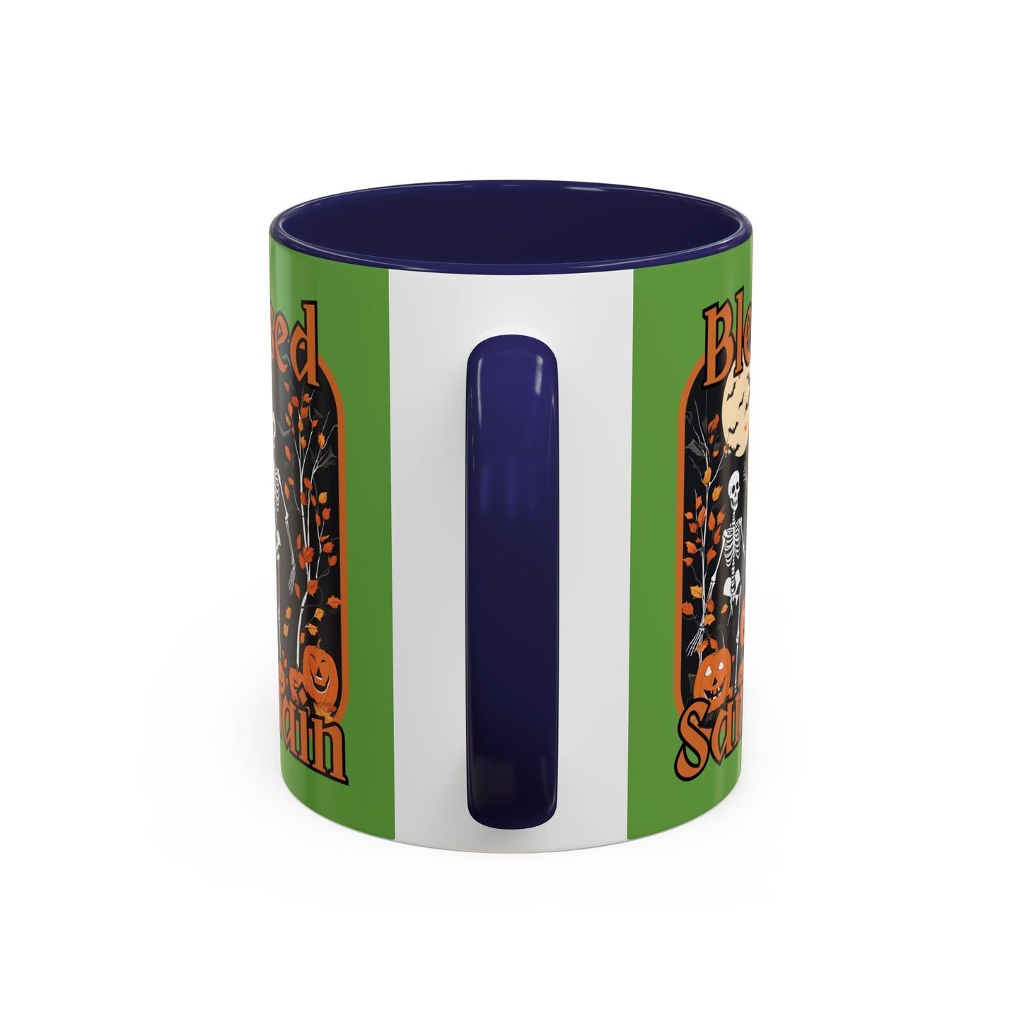Spooktacular Skeletons of Samhain Accent Mug by cypherpunkgear – cypherpunkgear.com | Cypherpunk Merch