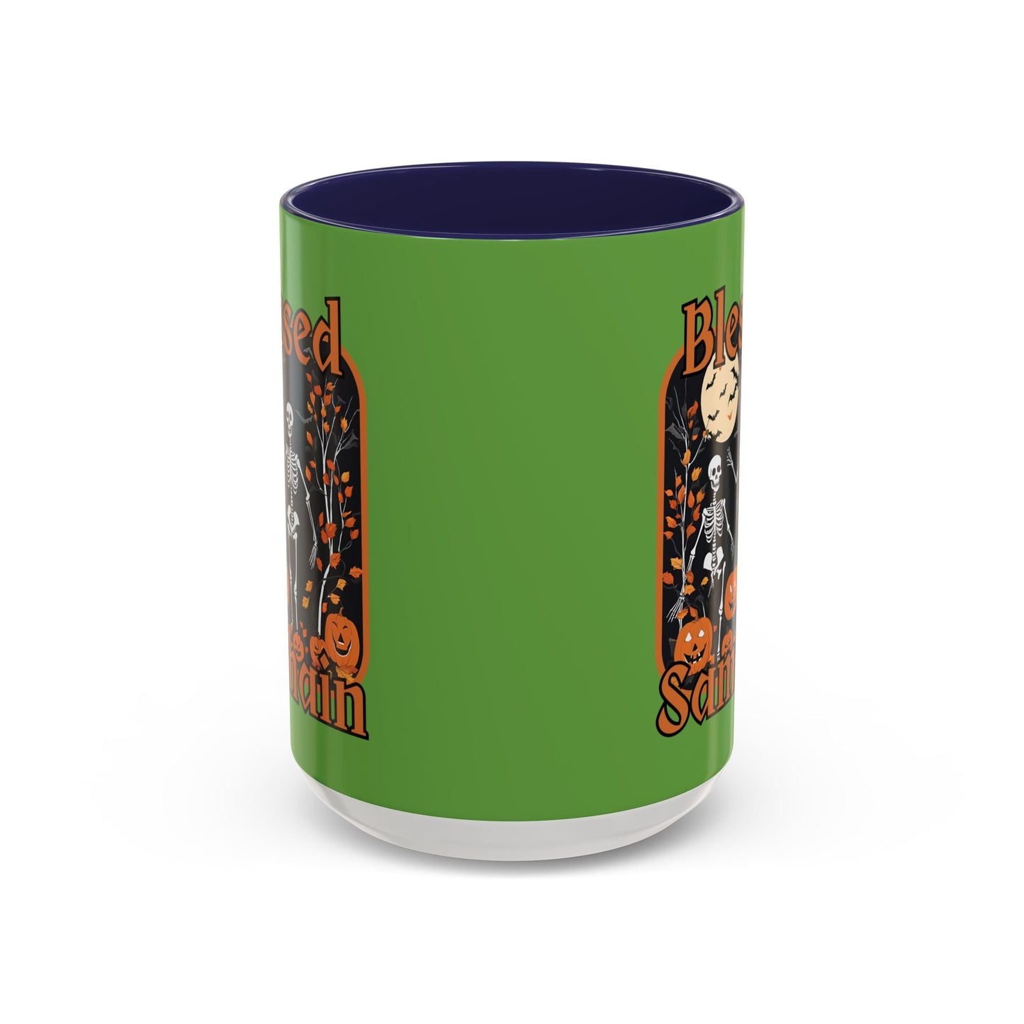 Spooktacular Skeletons of Samhain Accent Mug by cypherpunkgear – cypherpunkgear.com | Cypherpunk Merch