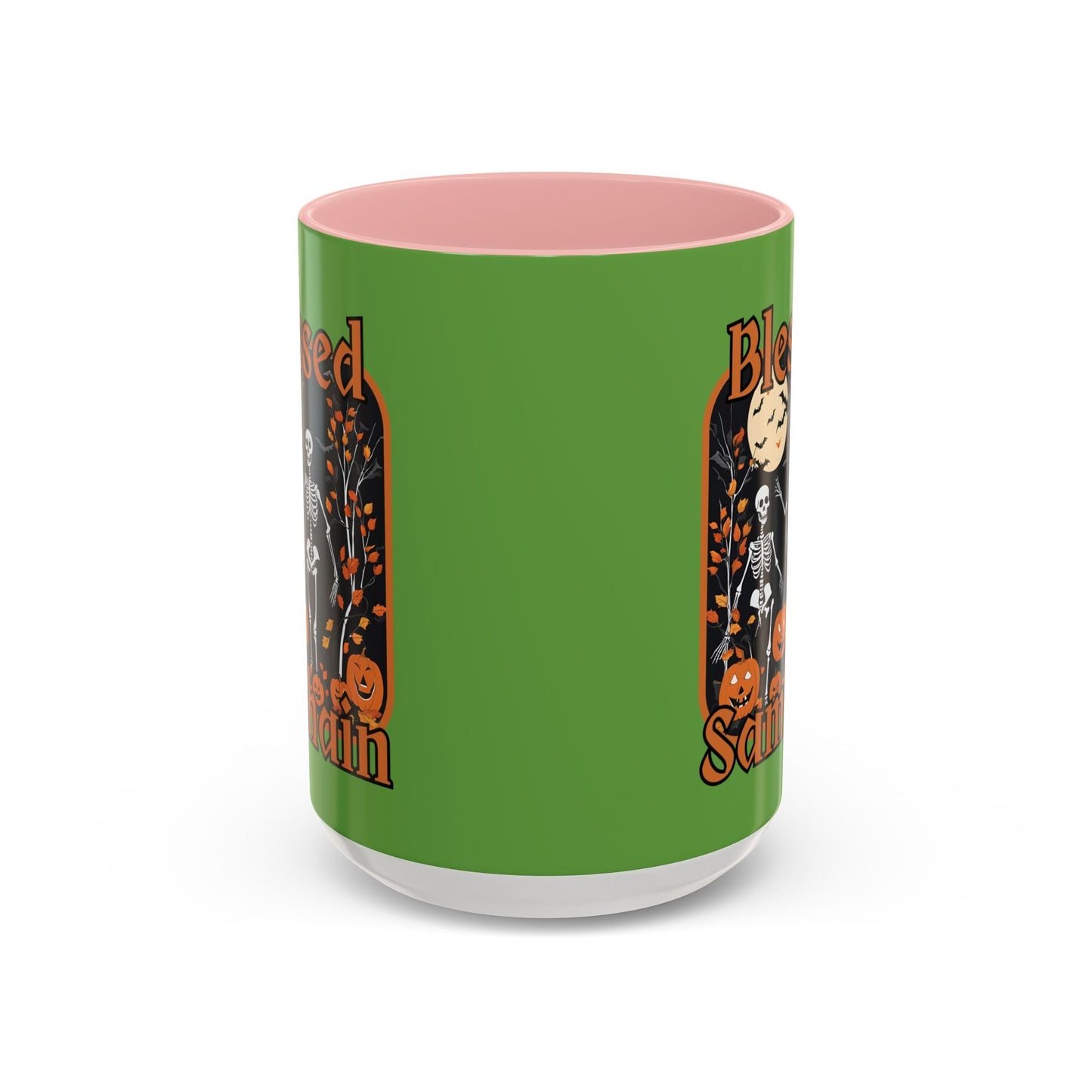 Spooktacular Skeletons of Samhain Accent Mug by cypherpunkgear – cypherpunkgear.com | Cypherpunk Merch
