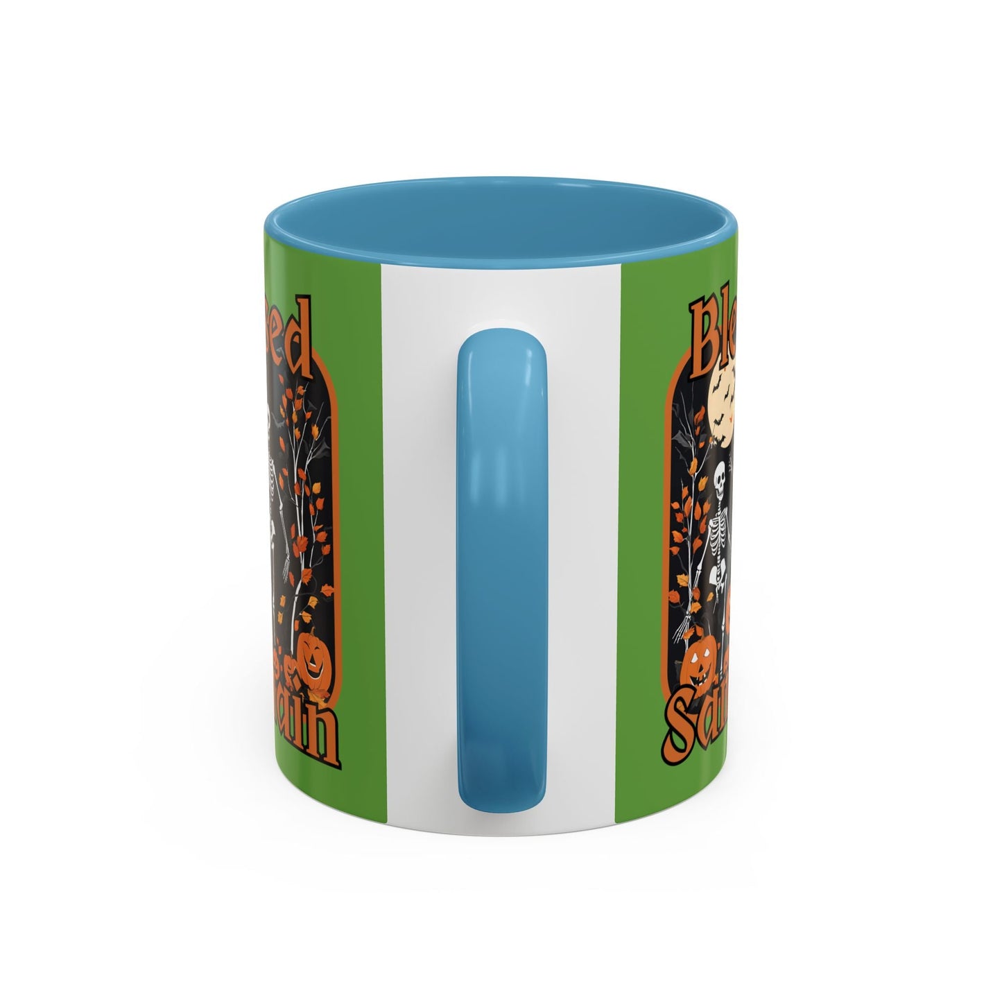 Spooktacular Skeletons of Samhain Accent Mug by cypherpunkgear – cypherpunkgear.com | Cypherpunk Merch