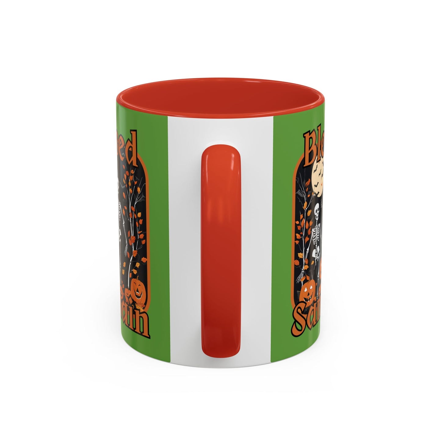Spooktacular Skeletons of Samhain Accent Mug by cypherpunkgear – cypherpunkgear.com | Cypherpunk Merch