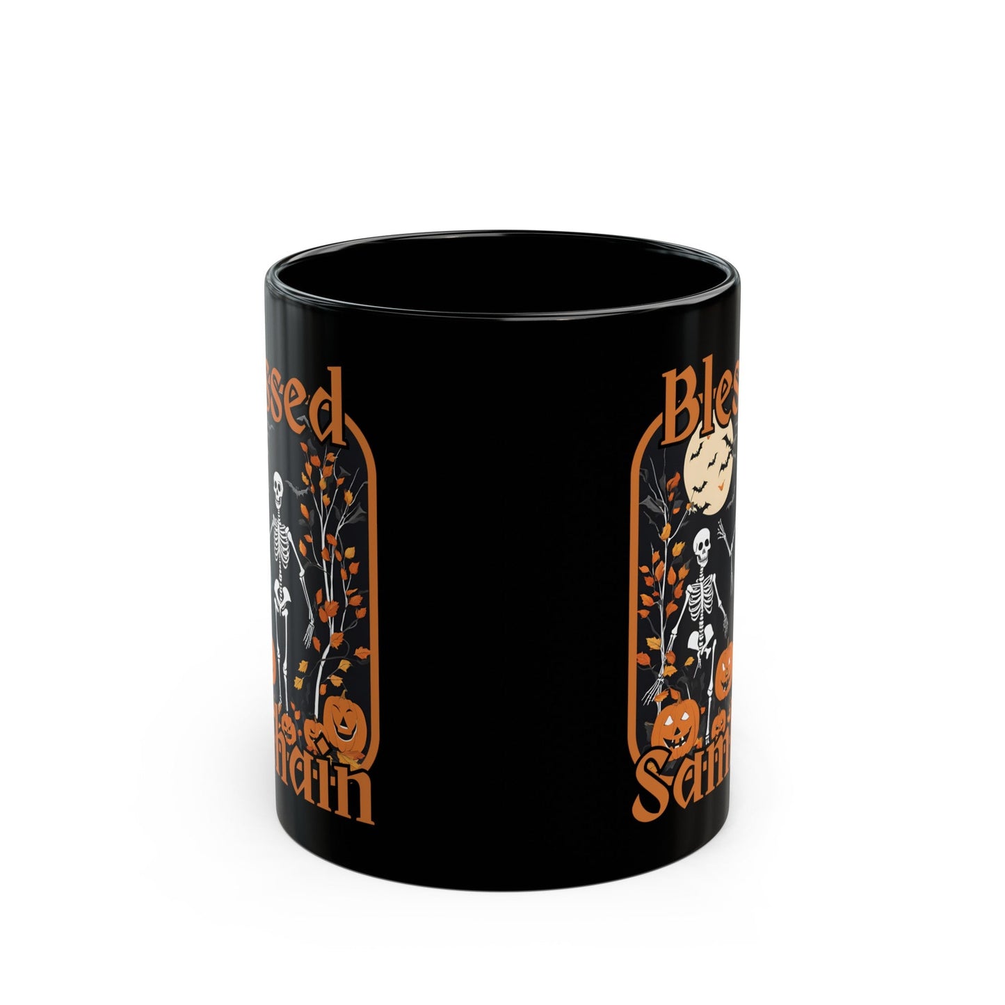 Spooktacular Skeletons of Samhain Black Mug by cypherpunkgear – cypherpunkgear.com | Cypherpunk Merch