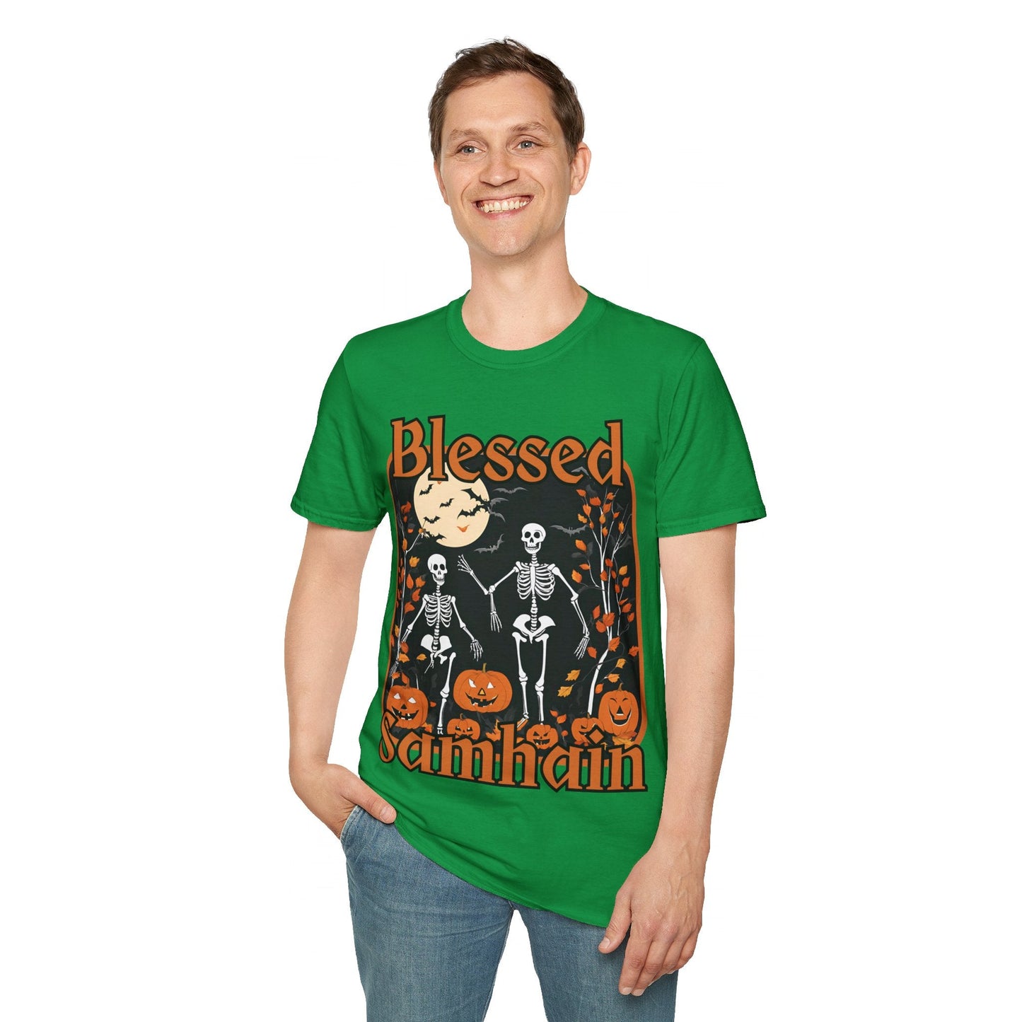 Spooktacular Skeletons of Samhain DKcolors Unisex T-Shirt by cypherpunkgear – cypherpunkgear.com | Cypherpunk Merch