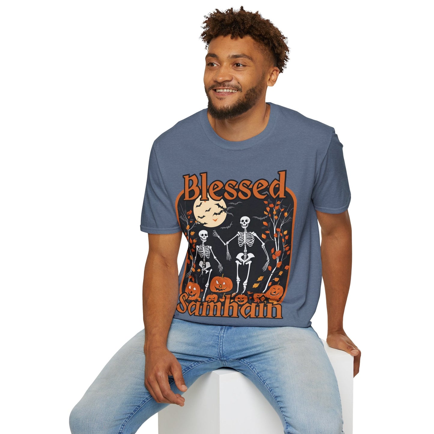 Spooktacular Skeletons of Samhain DKcolors Unisex T-Shirt by cypherpunkgear – cypherpunkgear.com | Cypherpunk Merch