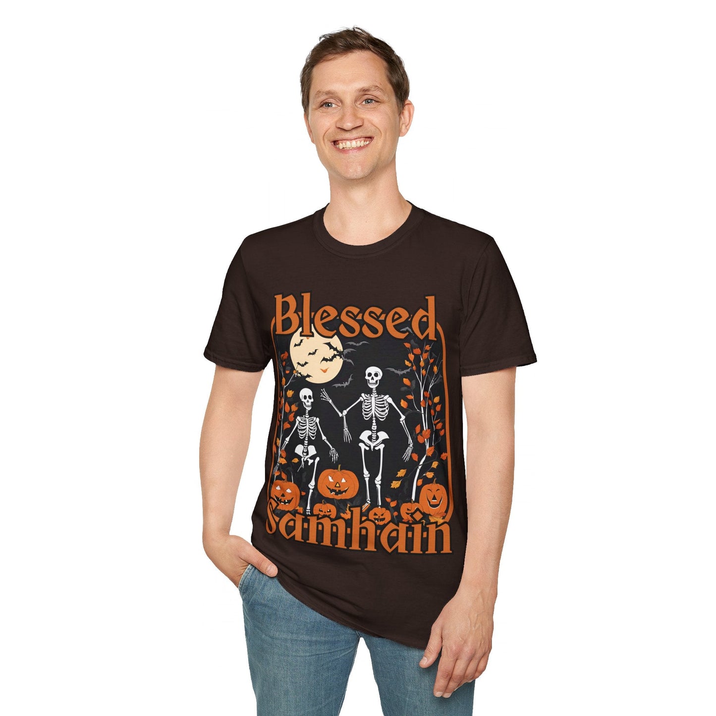 Spooktacular Skeletons of Samhain DKcolors Unisex T-Shirt by cypherpunkgear – cypherpunkgear.com | Cypherpunk Merch
