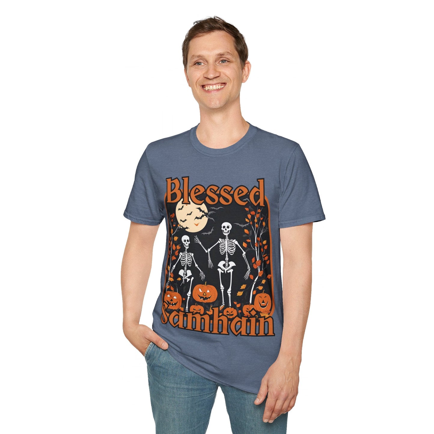 Spooktacular Skeletons of Samhain DKcolors Unisex T-Shirt by cypherpunkgear – cypherpunkgear.com | Cypherpunk Merch