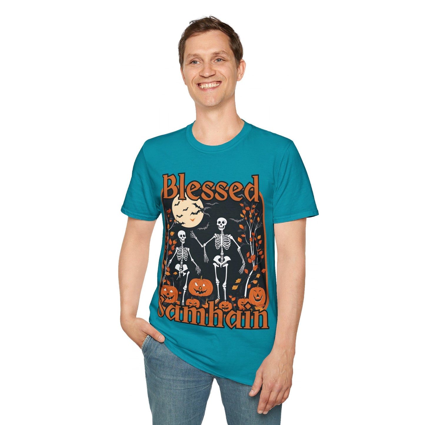 Spooktacular Skeletons of Samhain DKcolors Unisex T-Shirt by cypherpunkgear – cypherpunkgear.com | Cypherpunk Merch