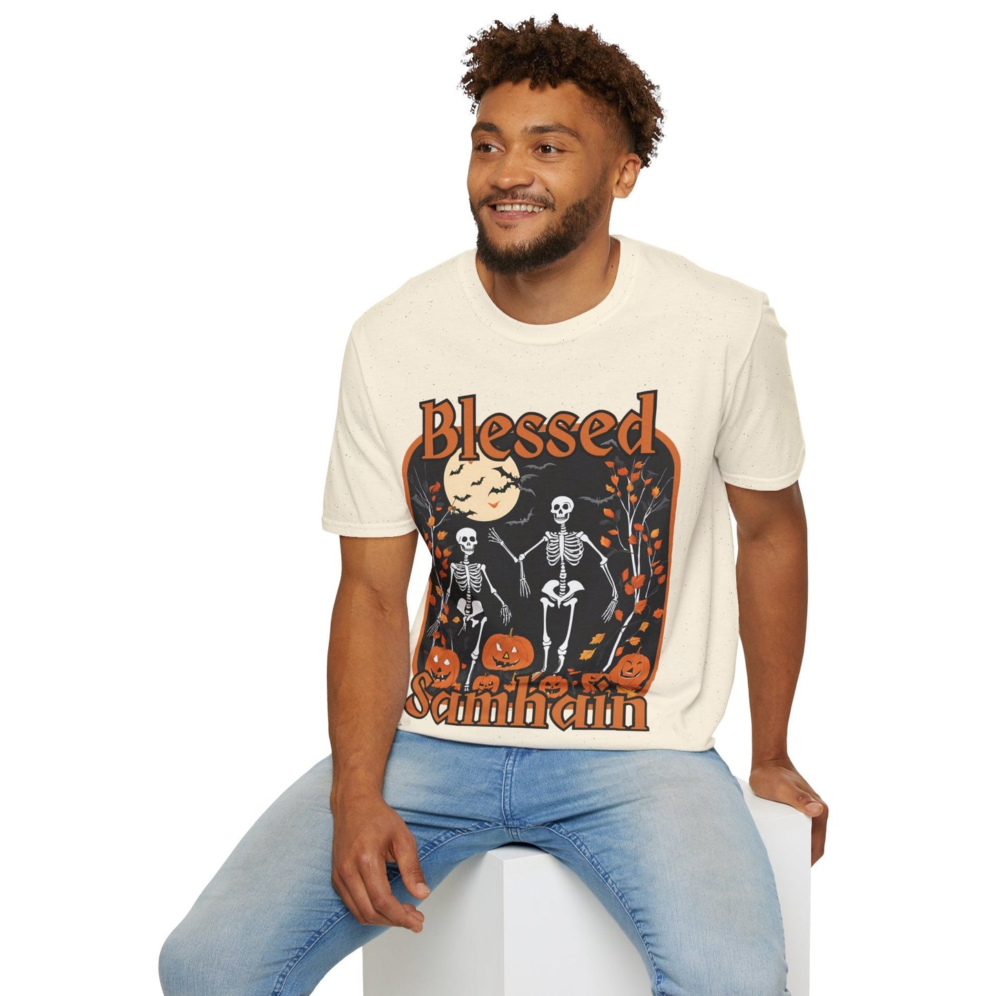 Spooktacular Skeletons of Samhain LTcolors Unisex T-Shirt by cypherpunkgear – cypherpunkgear.com | Cypherpunk Merch