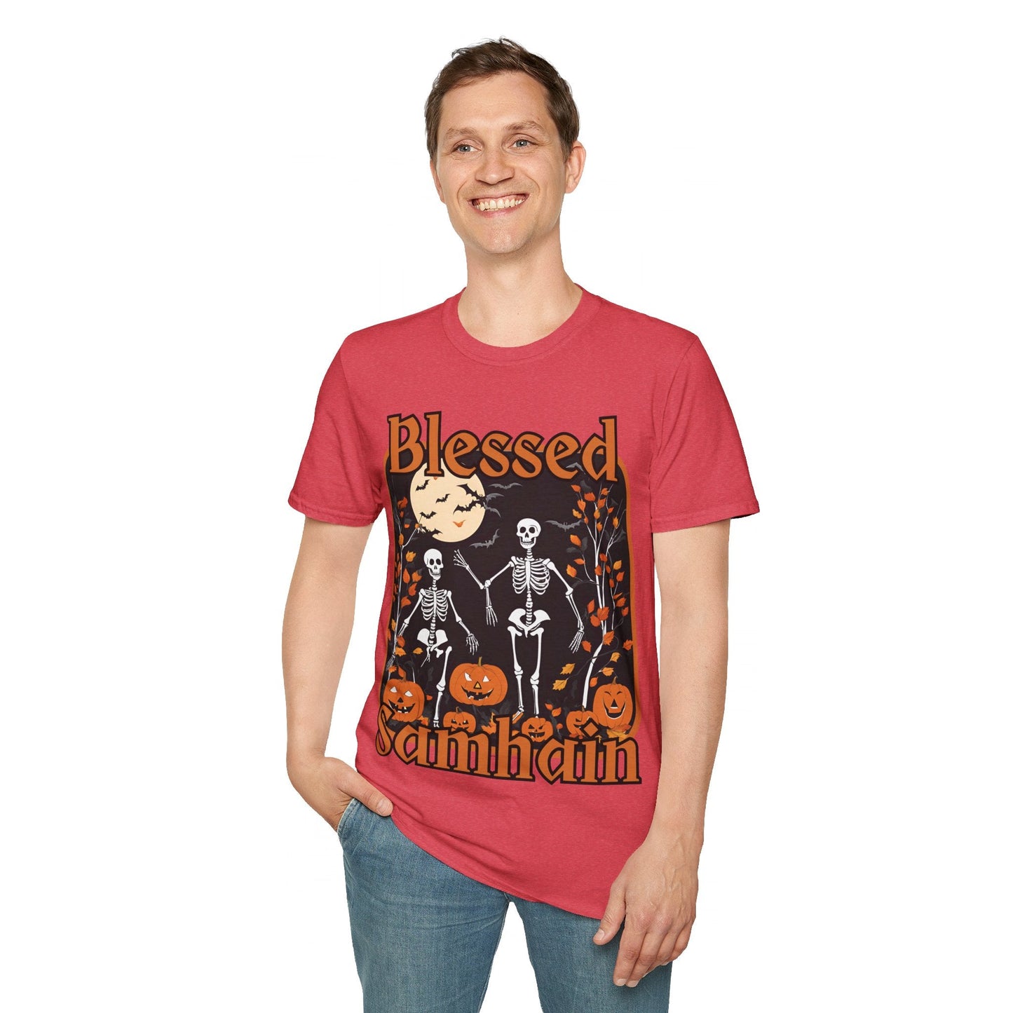 Spooktacular Skeletons of Samhain LTcolors Unisex T-Shirt by cypherpunkgear – cypherpunkgear.com | Cypherpunk Merch
