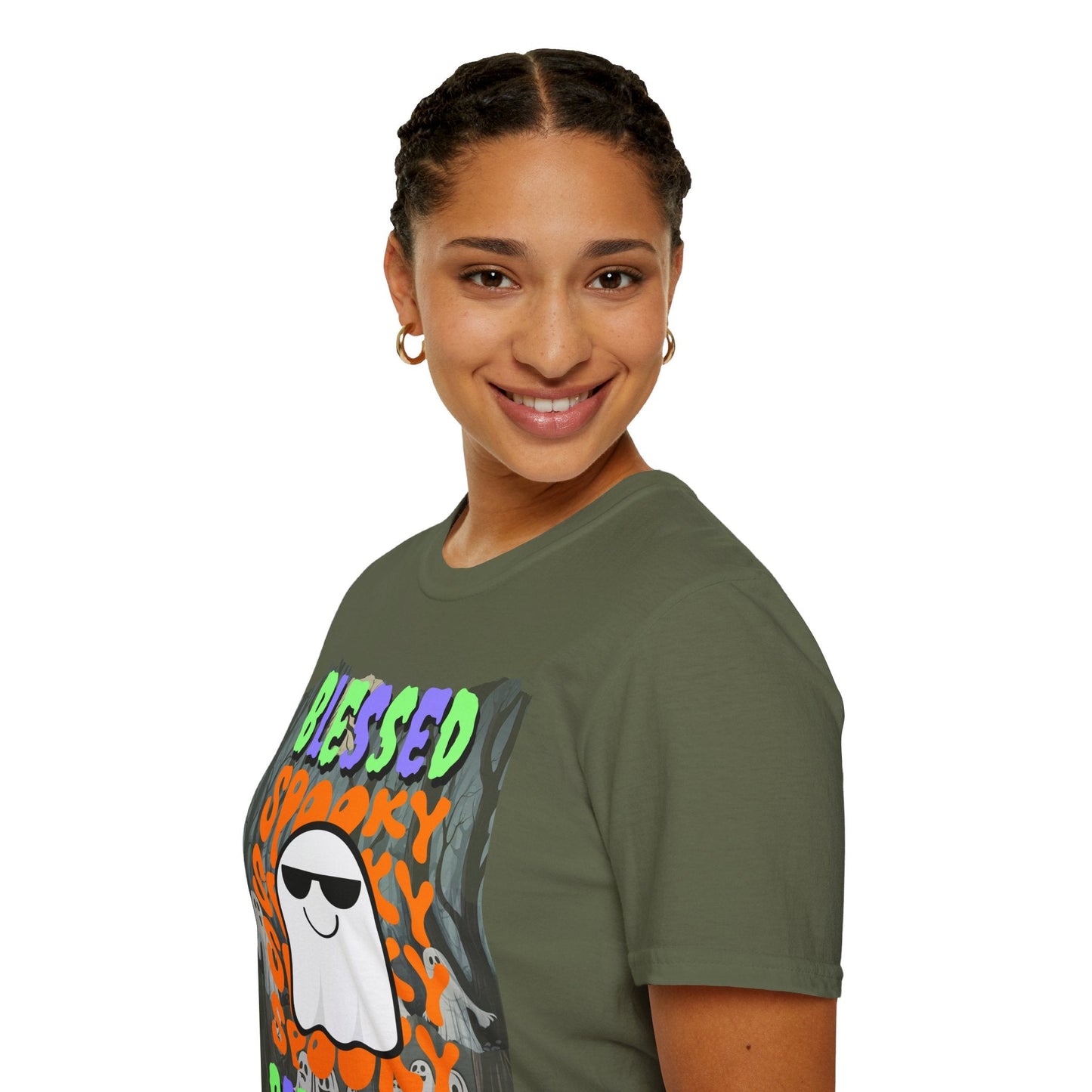 Spooky Blessed Samhain Ghost MXfont Unisex T-Shirt by cypherpunkgear – cypherpunkgear.com | Cypherpunk Merch