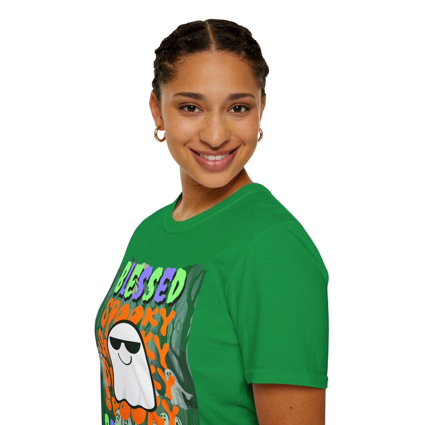 Spooky Blessed Samhain Ghost MXfont Unisex T-Shirt by cypherpunkgear – cypherpunkgear.com | Cypherpunk Merch