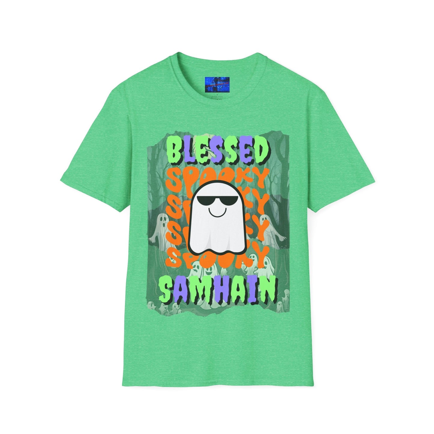 Spooky Blessed Samhain Ghost MXfont Unisex T-Shirt by cypherpunkgear – cypherpunkgear.com | Cypherpunk Merch
