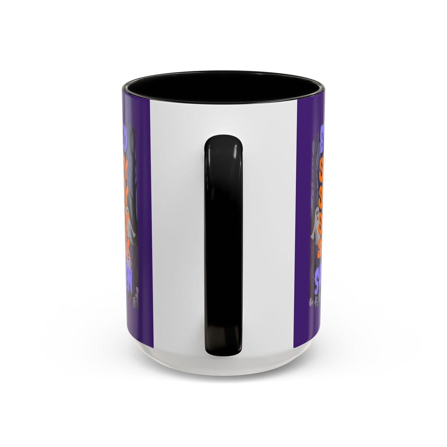 Spooky Blessed Samhain Ghost PRfont Accent Mug by cypherpunkgear – cypherpunkgear.com | Cypherpunk Merch