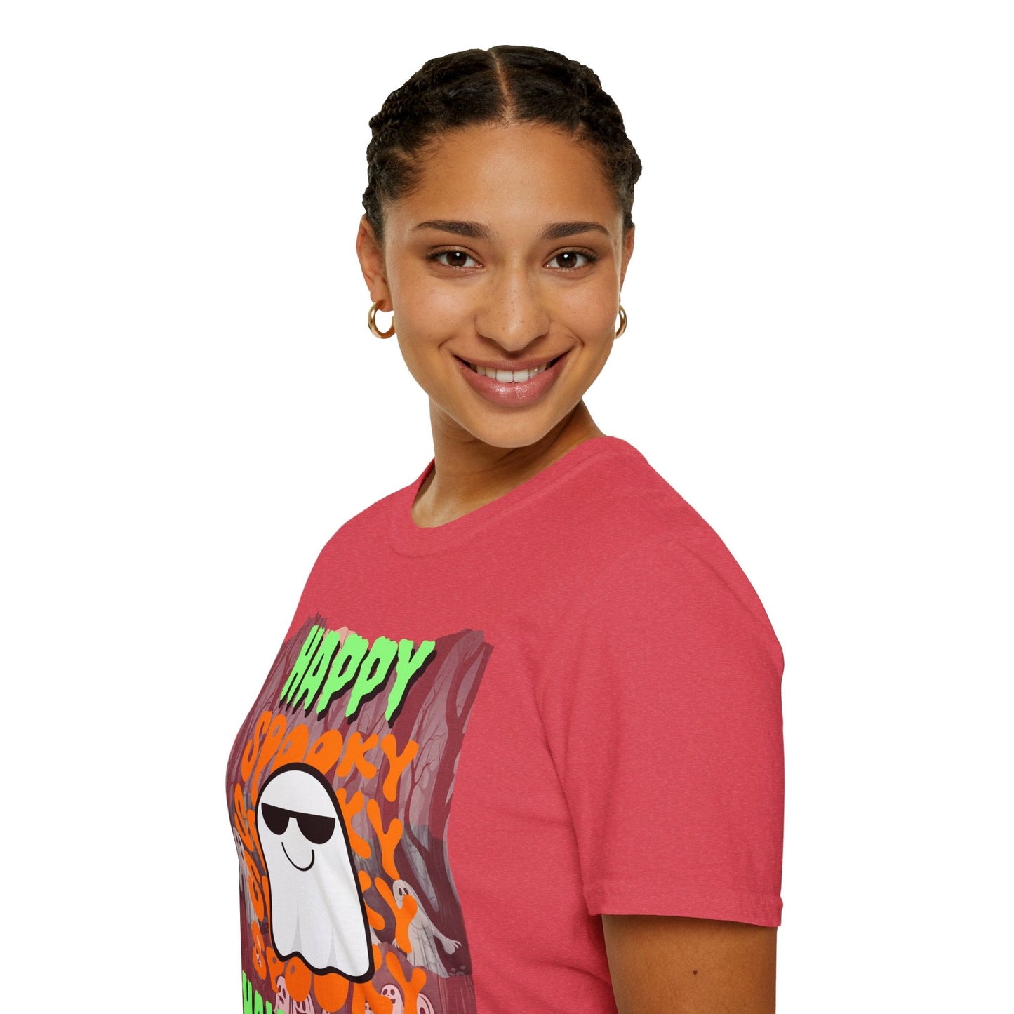Spooky Happy Halloween Ghost GNfont Unisex T-Shirt by cypherpunkgear – cypherpunkgear.com | Cypherpunk Merch