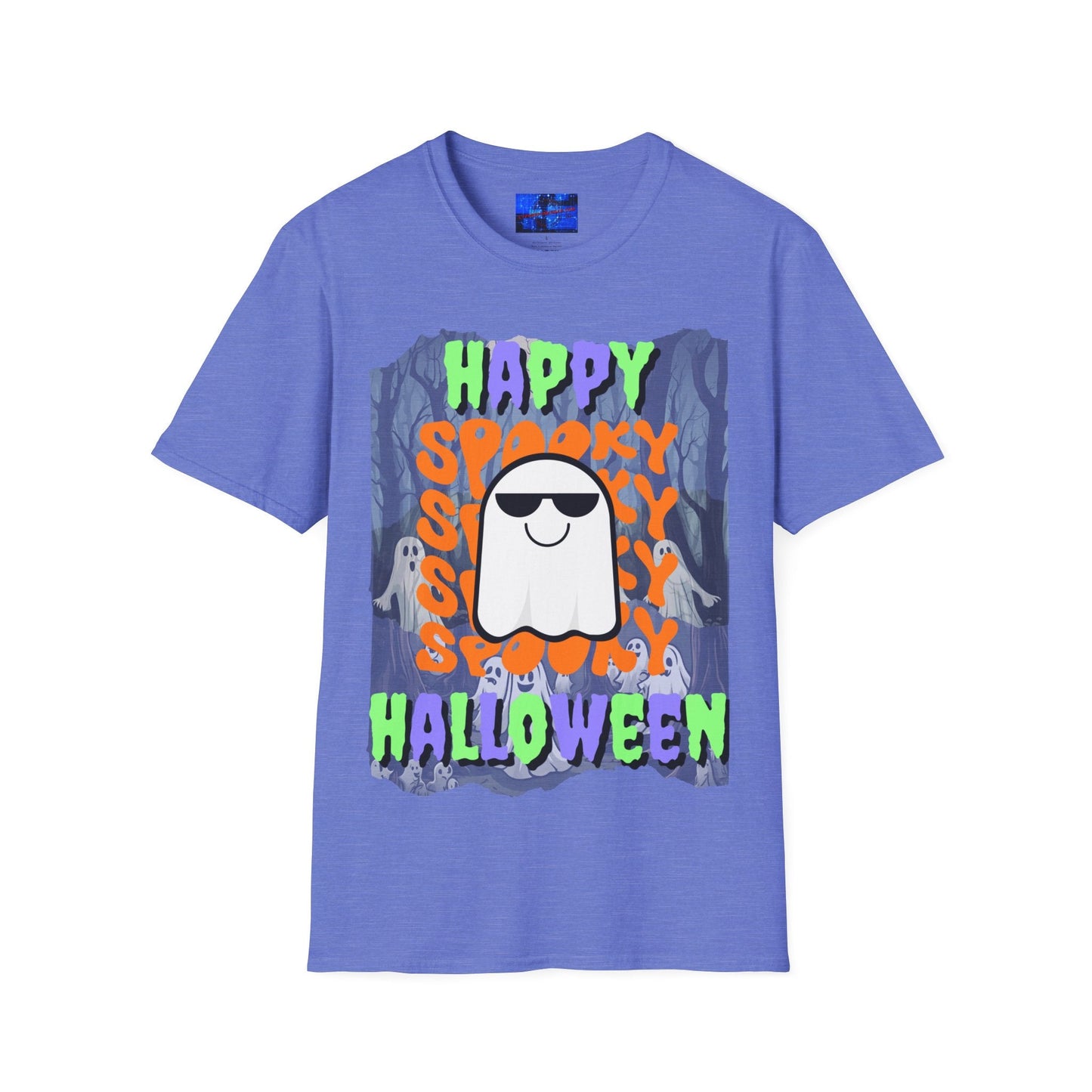 Spooky Happy Halloween Ghost MXfont Unisex T-Shirt by cypherpunkgear – cypherpunkgear.com | Cypherpunk Merch